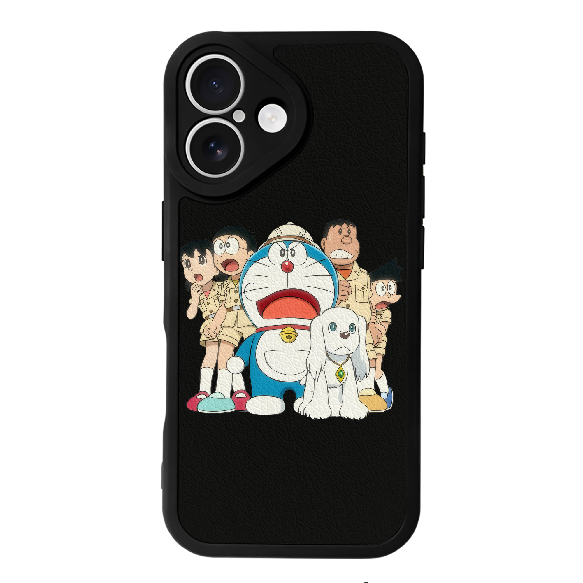 （画像用） ドラえもん Doraemon 【iPhone 16シリーズ対応】シリコンスマホケース（レザー調） 材質：シリコン